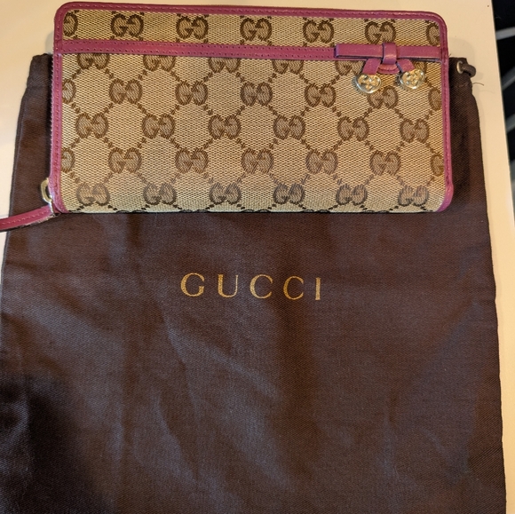 Authentic Gucci Monogram Canvas Zipper Long Wallet - Picture 11 of 11